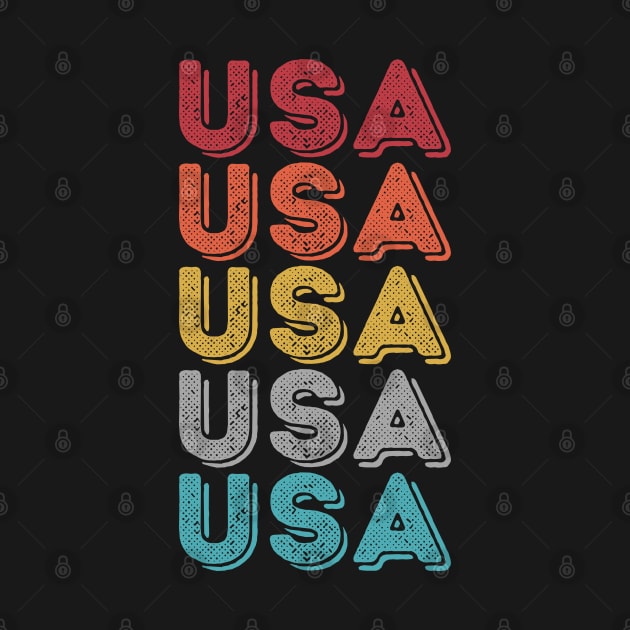 USA SPORT ATHLETIC 70S STYLE U.S.A INDEPENDENCE DAY 4TH JULY by CoolFactorMerch