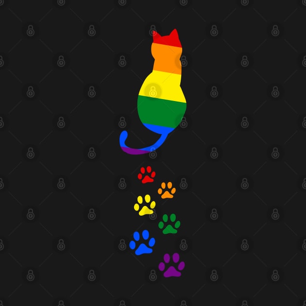 Cute Cat Paw Support LGBT Pride by Synithia Vanetta Williams