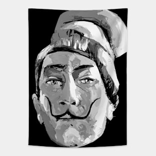 Black and white Salvador Dali art Tapestry