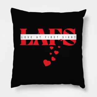 White and Red Love at First Sight Design Pillow