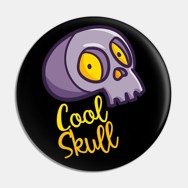 Funny scary purple skull Pin by Jocularity Art