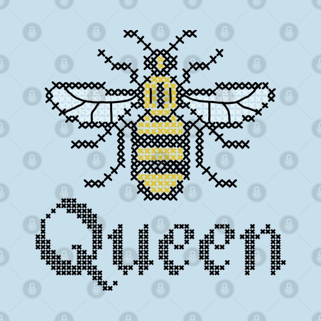 Queen Bee Cross Stitch by Slightly Unhinged