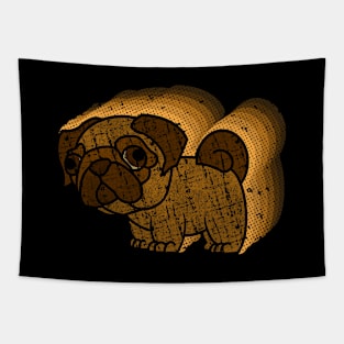 Vintage Pug - retro distressed Tapestry