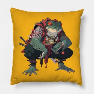 samurai frog Pillow