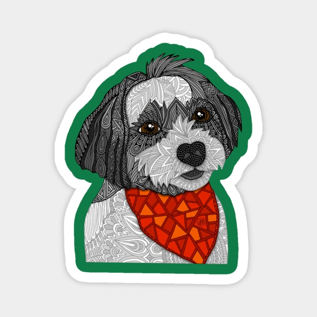 Max the Havanese Magnet by ArtLovePassion