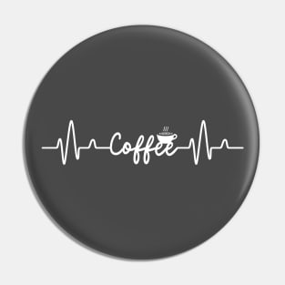 Coffee heartbeat Pin