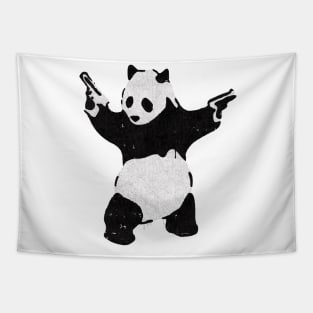 BANKSY Armed Panda with Guns Tapestry