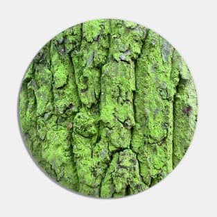 Verdant, moss green tree bark, Mug, Wall Art Pin