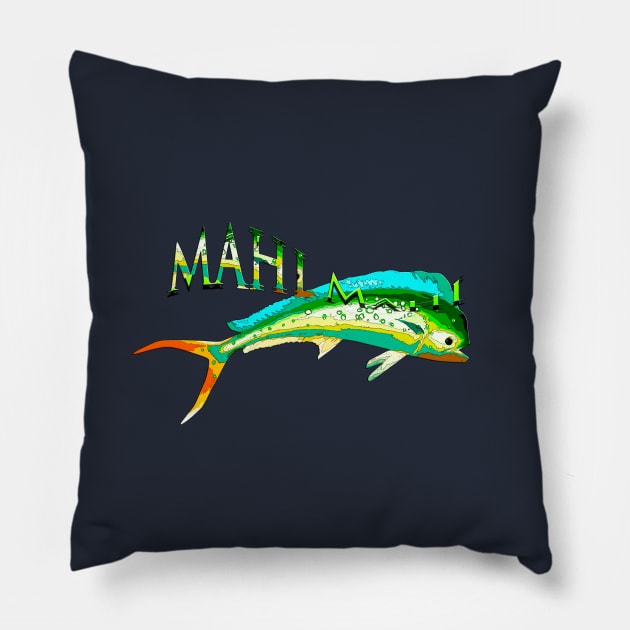 Mahi Mahi Pillow by MikaelJenei