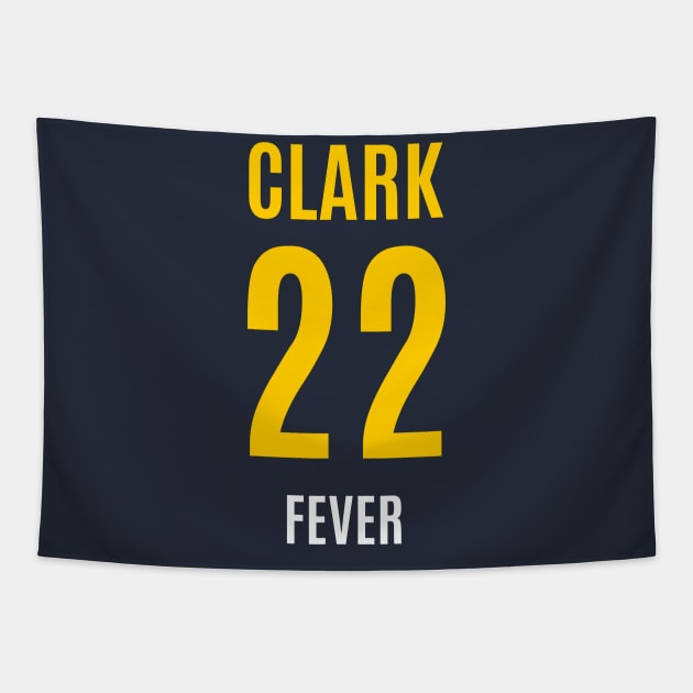 Caitlin Clark, Clark 22 Fever Tapestry by Bouteeqify