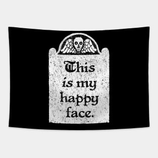 This is my happy face, Wednesday Addams Quote Tapestry