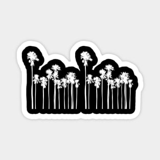 Summer vacation beach, tropical palm trees Magnet