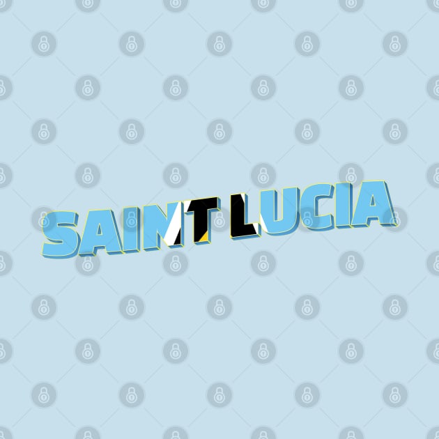 Saint Lucia Vintage style retro souvenir by DesignerPropo