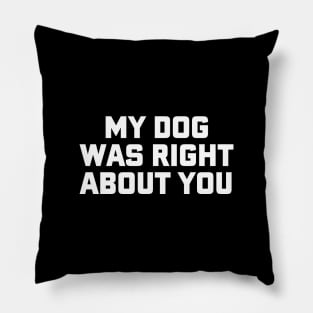 Dog was Right About You Pillow