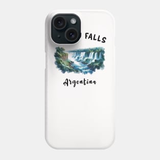 Iguazu Falls Argentina -Cool Watercolor Like n Art Style Phone Case