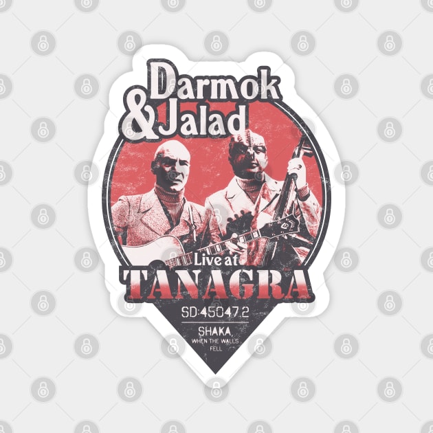 Darmok & Jalad at Tanagra - Faded Red Magnet by rycotokyo81