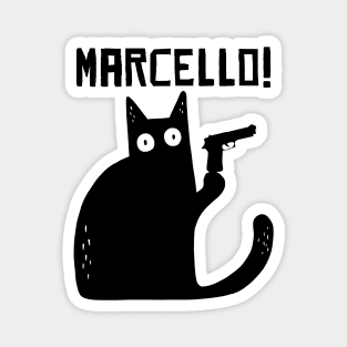 funny cat – Meowrio - mamma mia Marcello meme Magnet