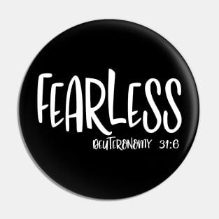 Fearless - Inspirational Christian Quote Pin