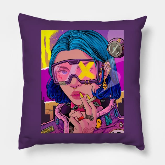 Choosen one Smoke Girls Pillow by gambarlarangiki