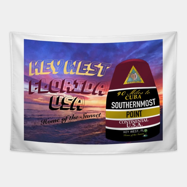 Key West! Home of the sunset! Tapestry by Lgoodstuff