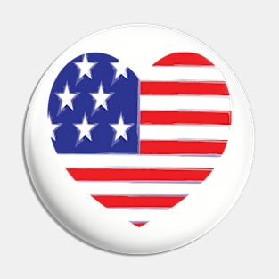 Heart Flag Pin