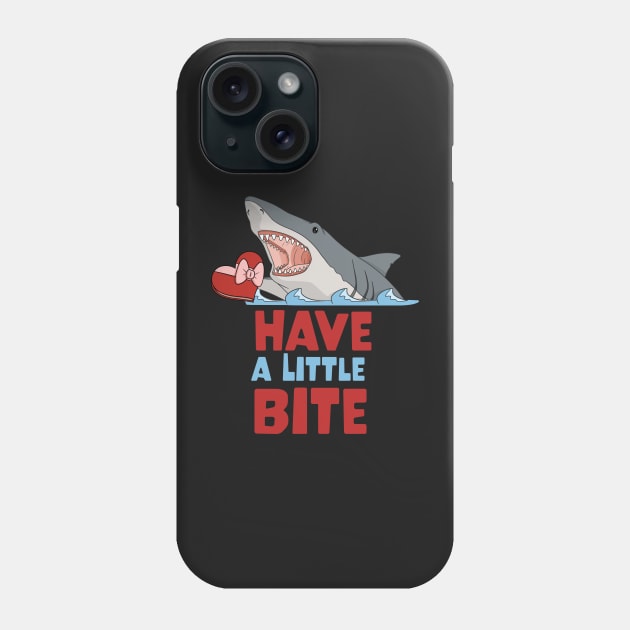 Have a Bite Romantic Shark Phone Case by PaperRain