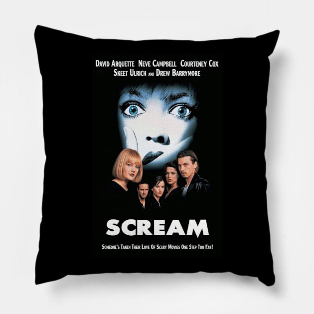 Scream - 1996 cult slasher horror movie Pillow by caseofstyle