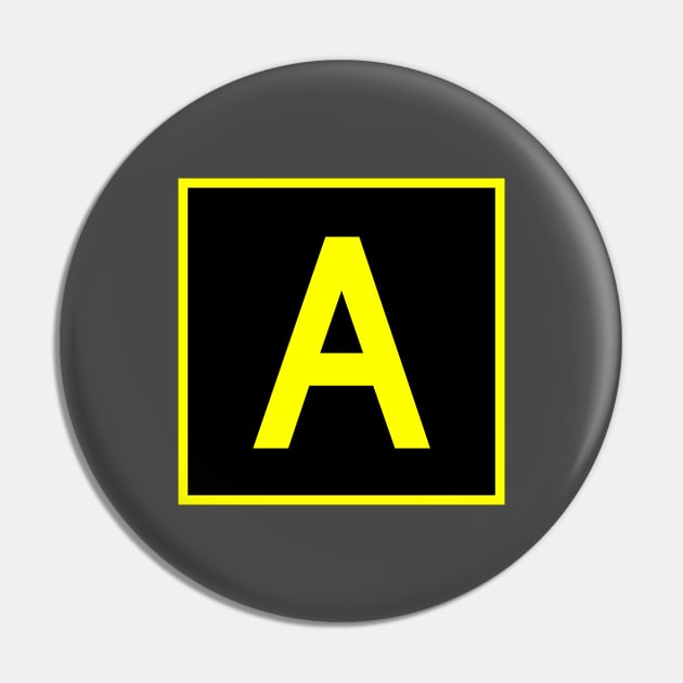 A - Alpha - FAA taxiway sign, phonetic alphabet Pin by Vidision Avgeek
