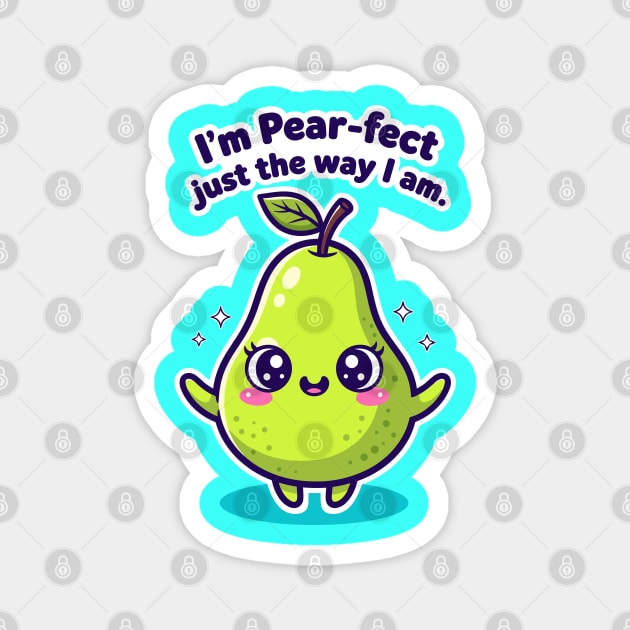 Pear-fectly Adorable Pear Magnet by enrynz