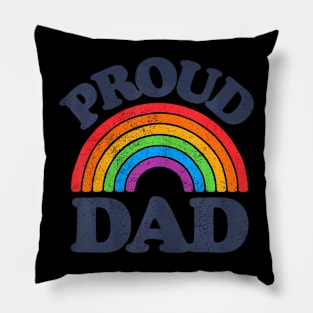 LGBTQ Proud Dad Gay Pride LGBT Ally  Father's Day Pillow