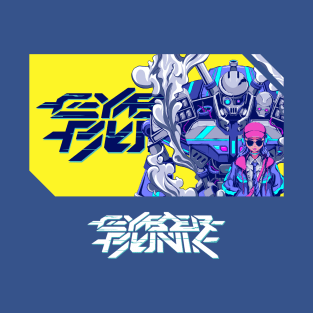 Cyberpunk Robot and Girl T-Shirt