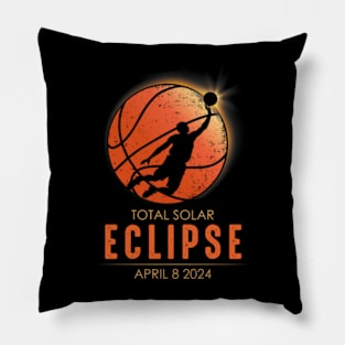 Total Solar Eclipse 2024 Basketball player Pillow