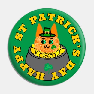 St Patrick’s Lucky Leprechaun Cat Pin