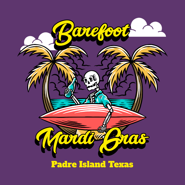 BAREFOOT MARDI GRAS T-SHIRT by Cult Classics