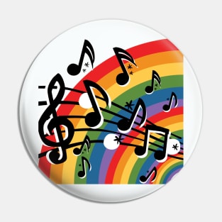 Gay Pride Musical Rainbow Pin