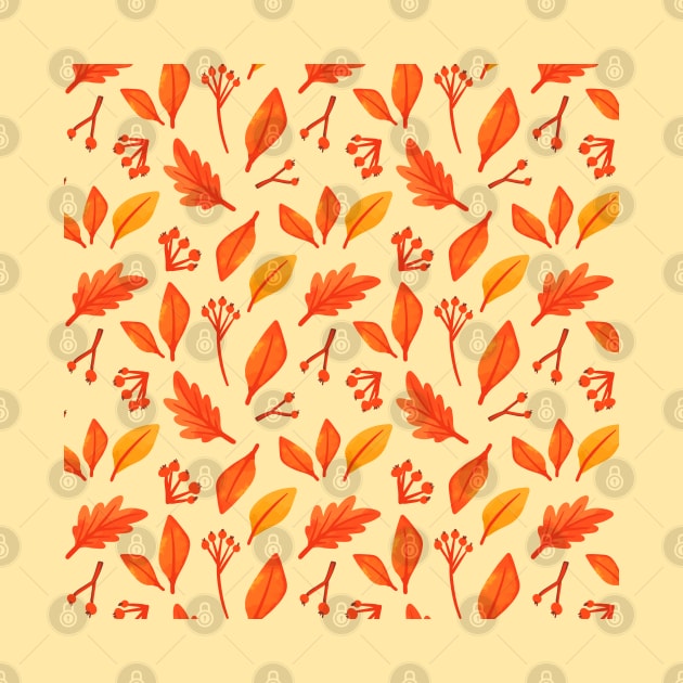 Autumn Leaves and floral pattern - Autumn Colors by Clicky Commons