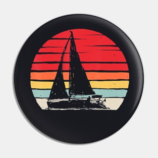 Vintage Retro Sailing Sailor Gift Sailboat Pin