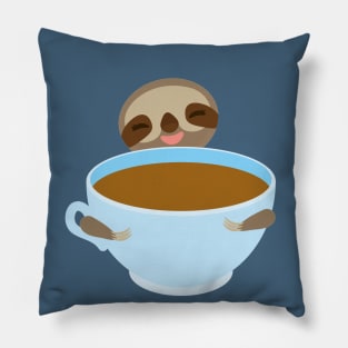 sloth, coffee cup, sloffee Pillow