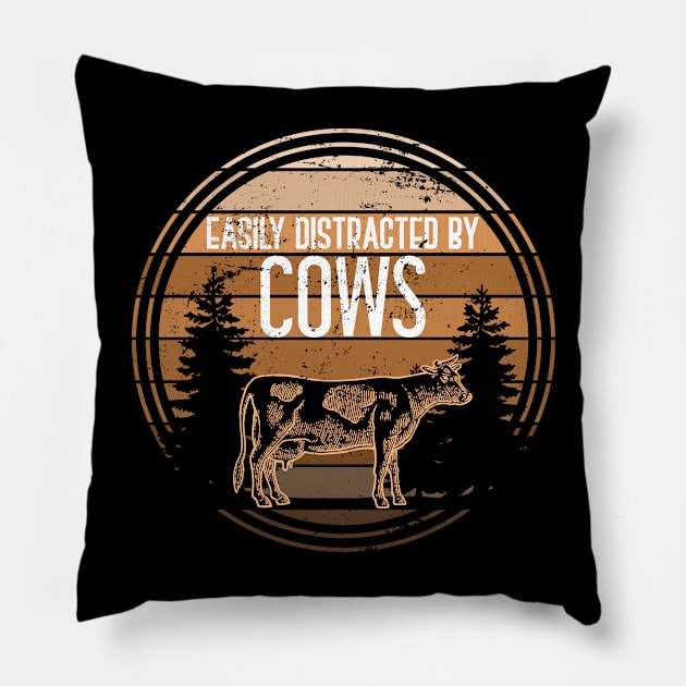 Farming Quote Funny Cow Pillow by shirtsyoulike