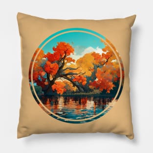 Fall circle design Pillow