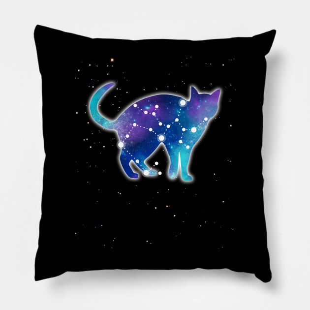 Sagittarius Zodiac Sign Astrology Constellation Cat Lover Pet T-Shirt Pillow by flytogs