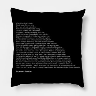 Stephanie Perkins Quotes Pillow