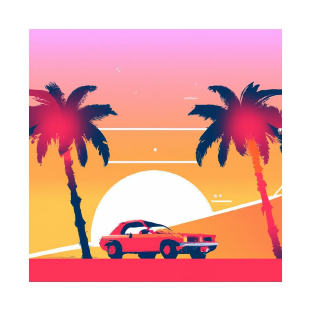 AESTHETIC PALM MOON by RETRO ILLUSION