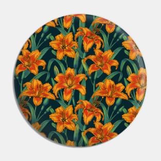 Orange lily flowers Pin