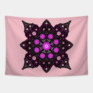 Pink Flower Mandala Tapestry