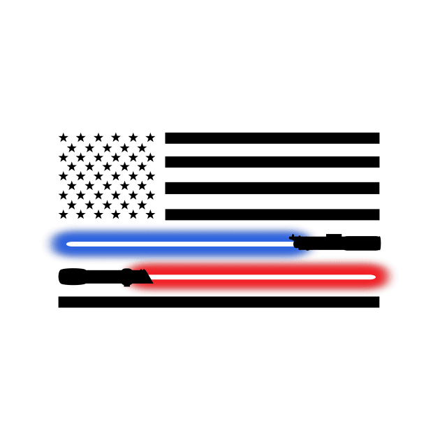 Light saber American flag Horizontal by turborx