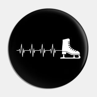 Ice Skater Heartbeat w Pin