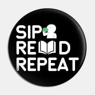 Reading Gift Sip Read Repeat Pin