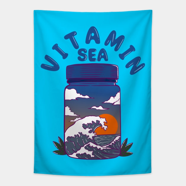 Vitamin Sea Tapestry by Artthree Studio