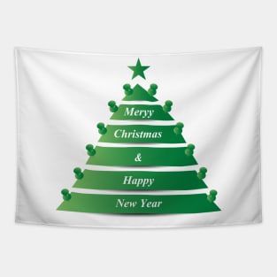 Green Christmas tree Tapestry